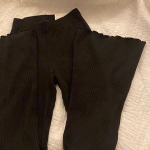 $10 off $50 ⭐️ new w/ tags american eagle outfitters black ribbed flare pants